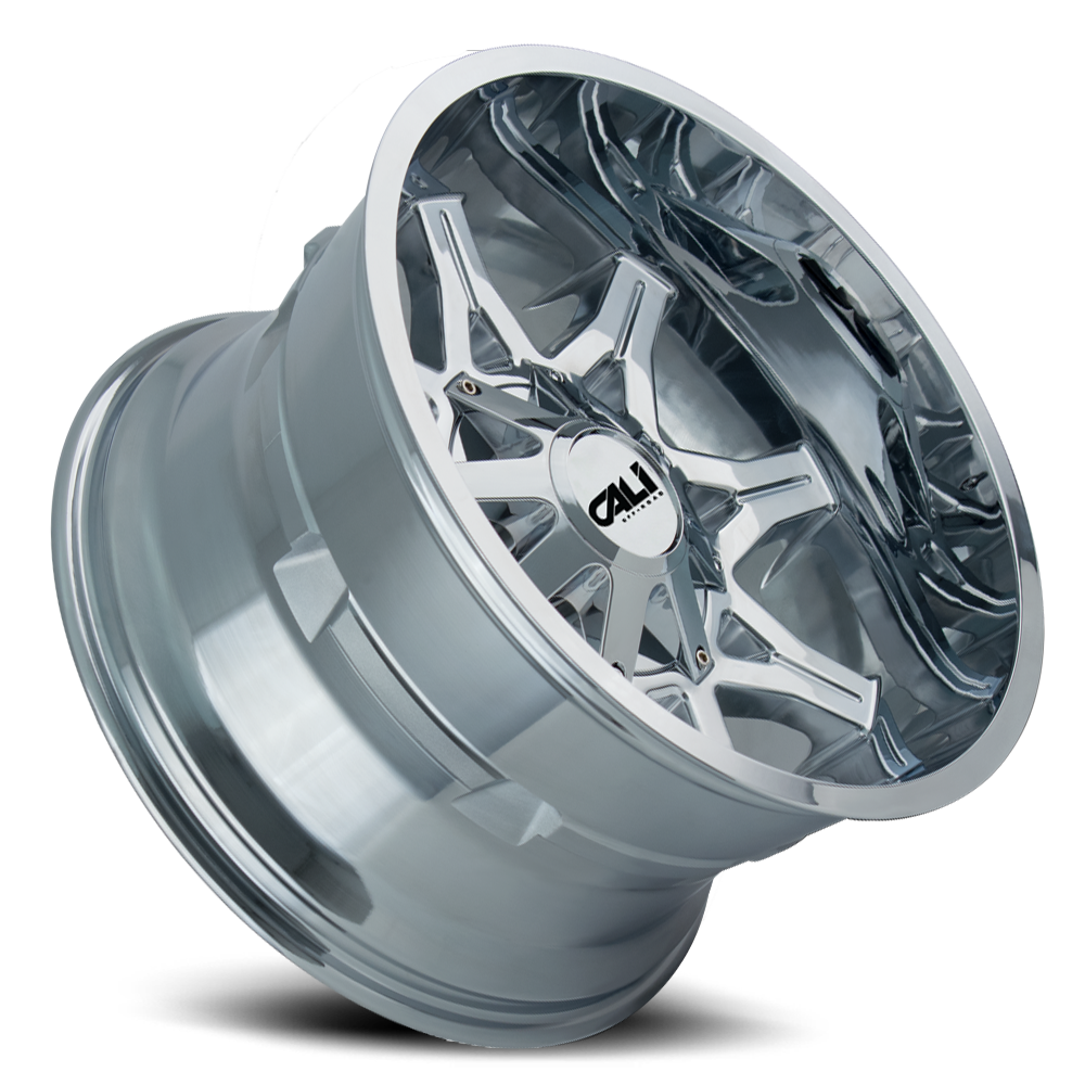 Cast Aluminum Wheels Obnoxious 9107 CH 20x10 Chrome 5 On 127/5 On139.7 Bolt Pattern -19 Offset Cali Offroad Wheels