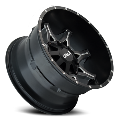 Cast Aluminum Wheels Obnoxious 9107 SB 20x9 Milled Spokes Satin Black 8 On 165.1/8 On170 Bolt Pattern 18 Offset Cali Offroad Wheels