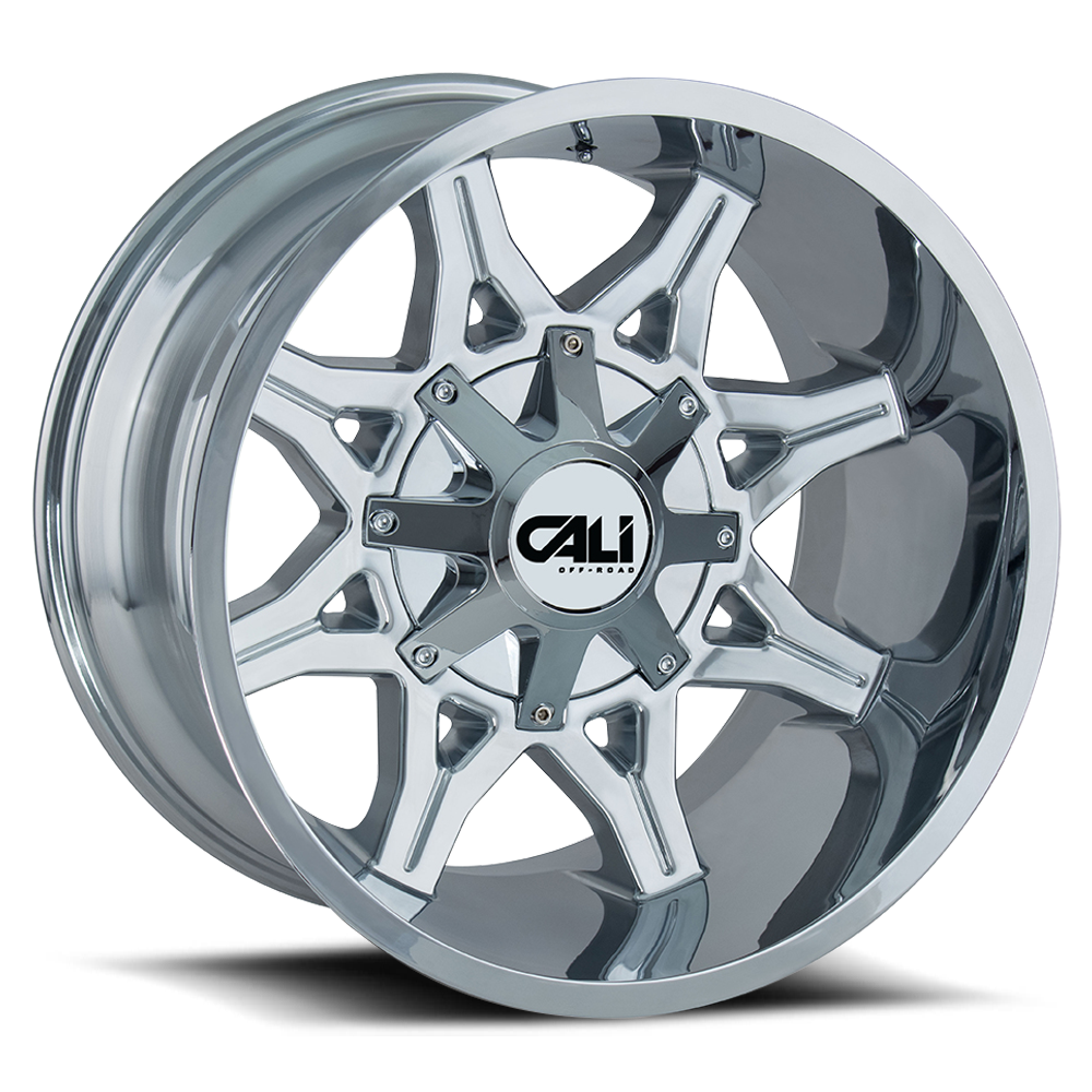 Cast Aluminum Wheels Obnoxious 9107 CH 20x9 Chrome 8 On 180 Bolt Pattern 0 Offset Cali Offroad Wheels