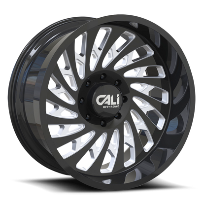Cast Aluminum Wheels Switchback 9108 GB 20x10 Milled Spokes Gloss Black 6 On 139.7 Bolt Pattern -30 Offset Cali Offroad Wheels