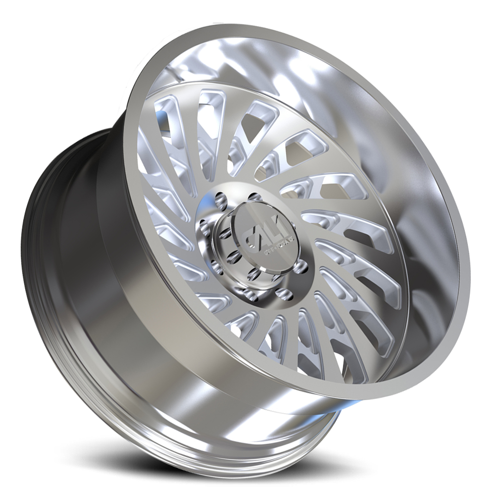 Cast Aluminum Wheels Switchback 9108 PO 22x12 Polished 8 On 165.1 Bolt Pattern -51 Offset Cali Offroad Wheels