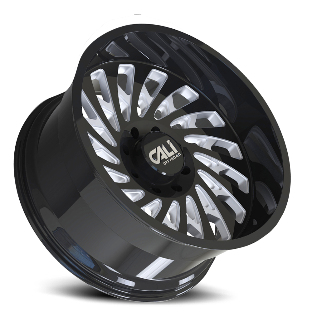 Cast Aluminum Wheels Switchback 9108 GB 20x9 Milled Spokes Gloss Black 6 On 135 Bolt Pattern 0 Offset Cali Offroad Wheels