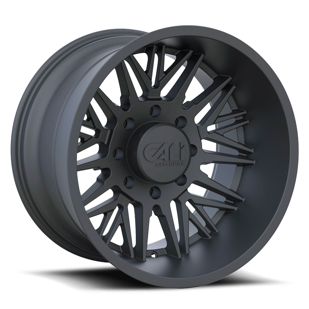 Cast Aluminum Wheels Rawkon 9109 MB 22x12 Matte Black 8 On 170 Bolt Pattern -51 Offset Cali Offroad Wheels
