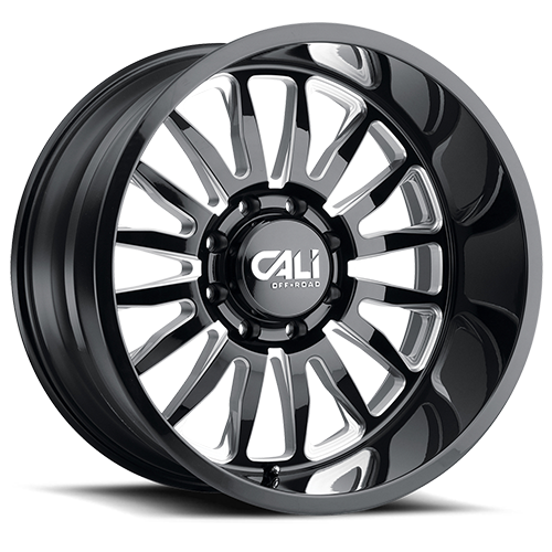 Cast Aluminum Wheels Summit 9110 GB-M 20x10 Milled Spokes Gloss Black 8 On 180 Bolt Pattern -25 Offset Cali Offroad Wheels