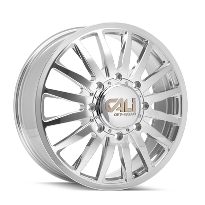 Dually Wheels Summit Dually 9110D PO 22x8.25 Milled Spokes Polished 8 On 200 Bolt Pattern 115 Offset Cali Offroad Wheels