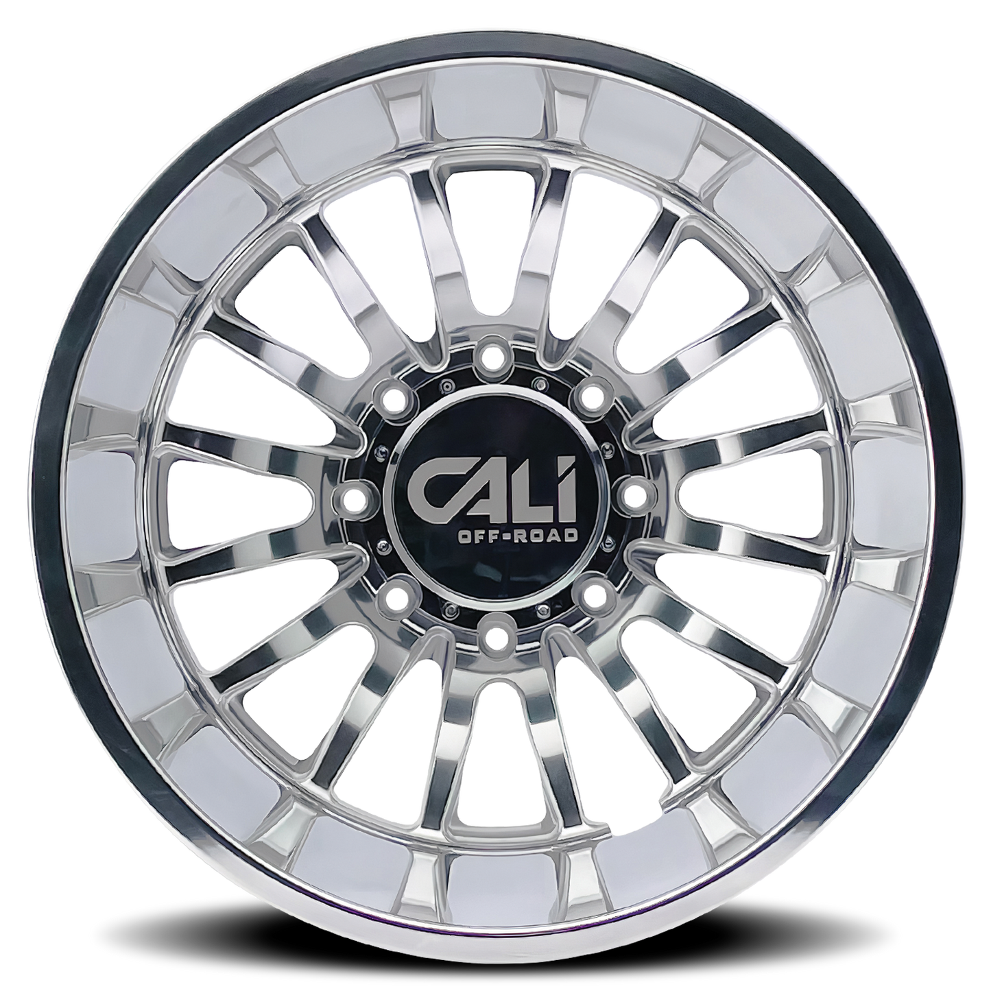 Dually Wheels Summit Dually 9110D PO 22x8.25 Milled Spokes Polished 8 On 210 Bolt Pattern -192 Offset Cali Offroad Wheels