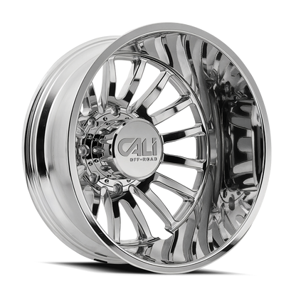 Dually Wheels Summit Dually 9110D PO 22x8.25 Milled Spokes Polished 8 On 210 Bolt Pattern -232 Offset Cali Offroad Wheels