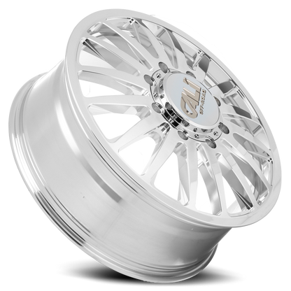 Dually Wheels Summit Dually 9110D PO 20x8.25 Milled Spokes Polished 8 On 170 Bolt Pattern 115 Offset Cali Offroad Wheels