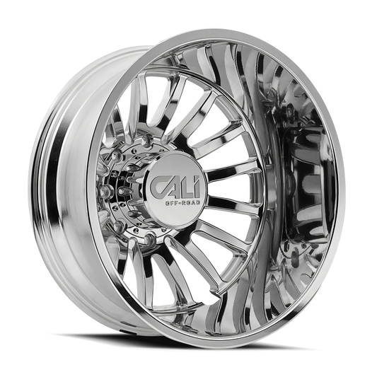 Dually Wheels Summit Dually 9110D PO 20x8.25 Milled Spokes Polished 8 On 170 Bolt Pattern -192 Offset Cali Offroad Wheels