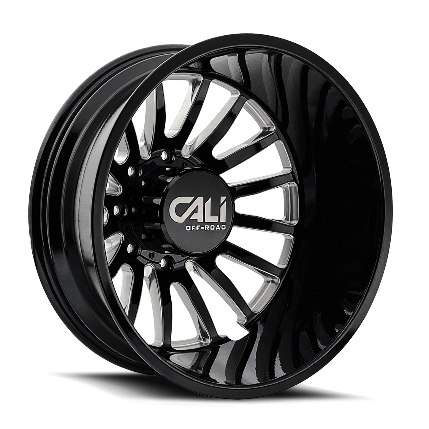 Dually Wheels Summit Dually 9110D GB 20x8.25 Milled Spokes Gloss Black 8 On 200 Bolt Pattern -232 Offset Cali Offroad Wheels