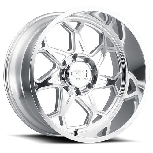Cast Aluminum Wheels Sevenfold 9111 PO 20x10 Polished 8 On 170 Bolt Pattern -25 Offset Cali Offroad Wheels
