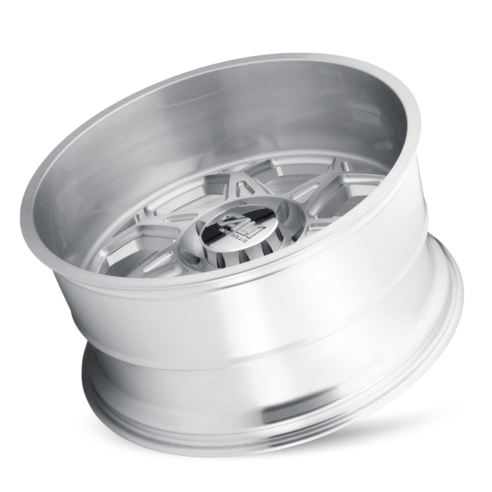 Cast Aluminum Wheels Sevenfold 9111 SL 20x10 Brushed Brushed Silver 8 On 165.1 Bolt Pattern -25 Offset Cali Offroad Wheels