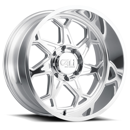 Cast Aluminum Wheels Sevenfold 9111 PO 20x10 Polished 6 On 139.7 Bolt Pattern -25 Offset Cali Offroad Wheels