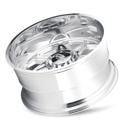 Cast Aluminum Wheels Sevenfold 9111 PO 22x12 Polished 6 On 139.7 Bolt Pattern -51 Offset Cali Offroad Wheels