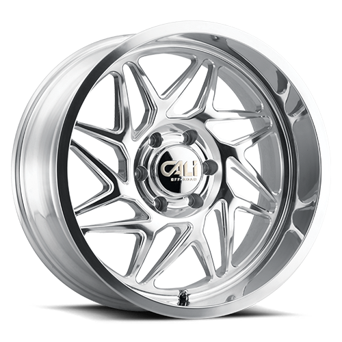 Cast Aluminum Wheels Gemini 9112 PO 22x12 Milled Spokes Polished 8 On 170 Bolt Pattern -51 Offset Cali Offroad Wheels