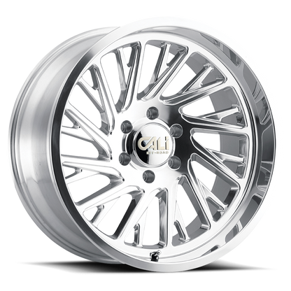 Cast Aluminum Wheels Purge 9114 PO 20x10 Milled Spokes Polished Silver 8 On 170 Bolt Pattern -25 Offset Cali Offroad Wheels