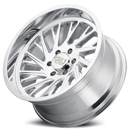 Cast Aluminum Wheels Purge 9114 PO 20x10 Milled Spokes Polished Silver 5 On 127 Bolt Pattern -25 Offset Cali Offroad Wheels