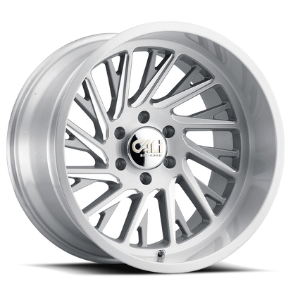 Cast Aluminum Wheels Purge 9114 SL 20x10 Brushed Brushed Silver 6 On 139.7 Bolt Pattern -25 Offset Cali Offroad Wheels