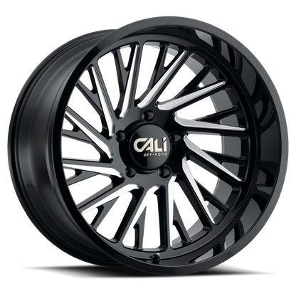 Cast Aluminum Wheels Purge 9114 GB 20x12 Milled Gloss Black 8 On 170 Bolt Pattern -51 Offset Cali Offroad Wheels
