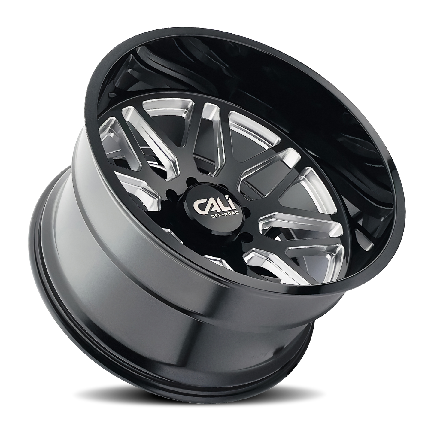 Cast Aluminum Wheels Invader 9115 GB-M 20x12 Milled Gloss Black 8 On 170 Bolt Pattern -51 Offset Cali Offroad Wheels