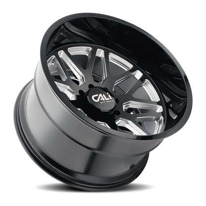 Cast Aluminum Wheels Invader 9115 GB-M 24x14 Milled Gloss Black 8 On 170 Bolt Pattern -76 Offset Cali Offroad Wheels