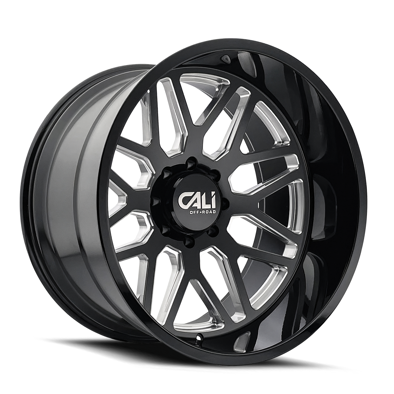 Cast Aluminum Wheels Invader 9115 GB-M 26x14 Milled Gloss Black 8 On 170 Bolt Pattern -76 Offset Cali Offroad Wheels