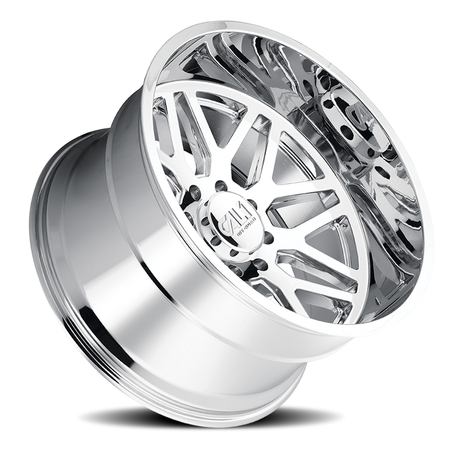 Cast Aluminum Wheels Invader 9115 CH 28x12 Chrome 6 On 135 Bolt Pattern -44 Offset Cali Offroad Wheels