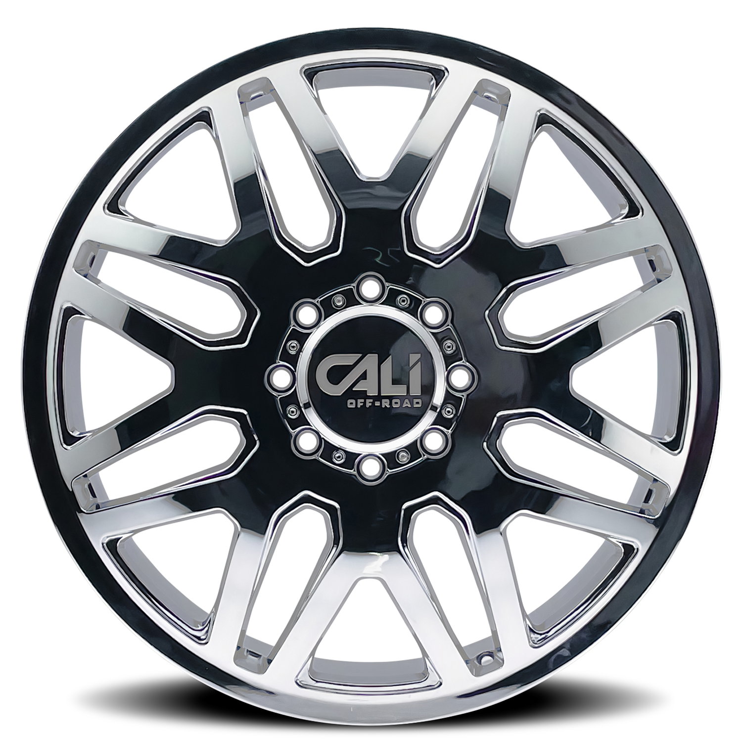 Dually Wheels Invader Dually 9115D CH 22x8.25 Chrome 8 On 210 Bolt Pattern 115 Offset Cali Offroad Wheels