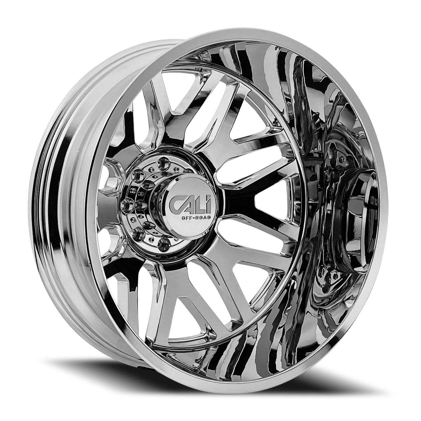 Dually Wheels Invader Dually 9115D CH 22x8.25 Chrome 8 On 210 Bolt Pattern -192 Offset Cali Offroad Wheels