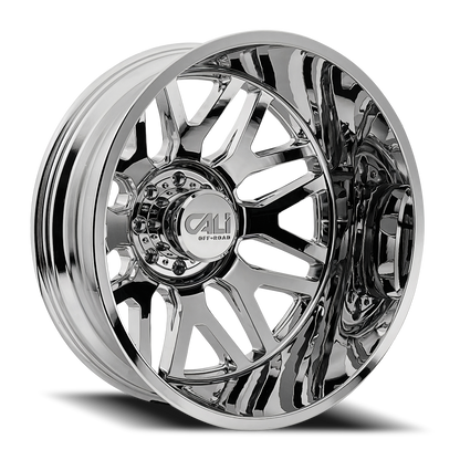 Dually Wheels Invader Dually 9115D CH 22x8.25 Chrome 8 On 165.1 Bolt Pattern -192 Offset Cali Offroad Wheels