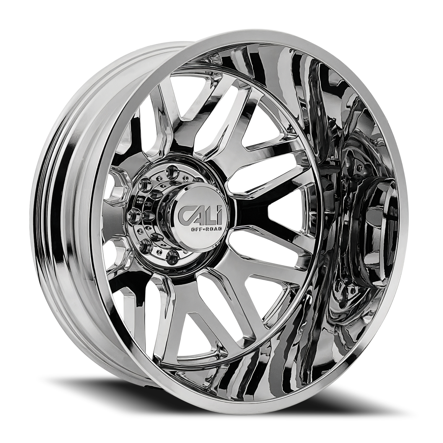 Dually Wheels Invader Dually 9115D CH 24x8.25 Chrome 8 On 210 Bolt Pattern -232 Offset Cali Offroad Wheels