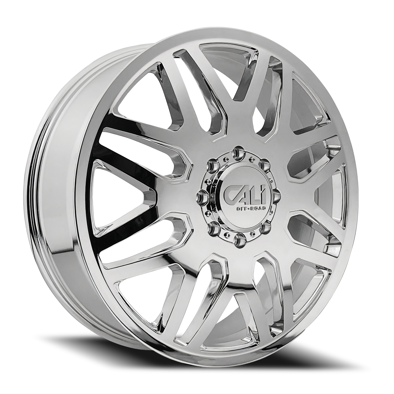 Dually Wheels Invader Dually 9115D CH 24x8.25 Chrome 8 On 165.1 Bolt Pattern 115 Offset Cali Offroad Wheels