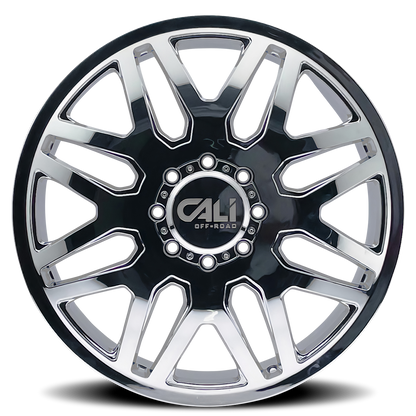 Dually Wheels Invader Dually 9115D CH 24x8.25 Chrome 8 On 165.1 Bolt Pattern 115 Offset Cali Offroad Wheels