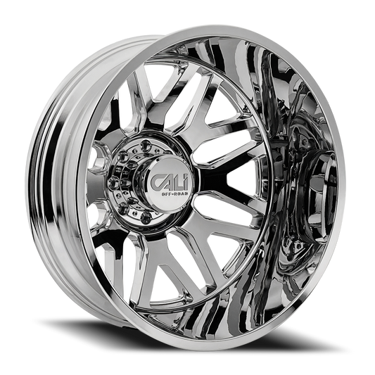 Dually Wheels Invader Dually 9115D CH 24x8.25 Chrome 8 On 165.1 Bolt Pattern -232 Offset Cali Offroad Wheels