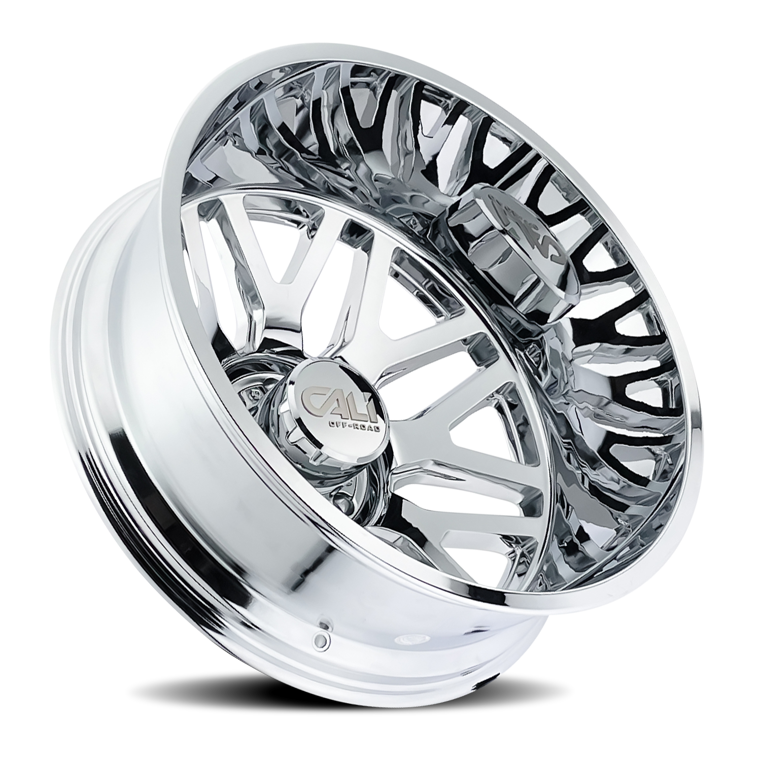 Dually Wheels Invader Dually 9115D CH 24x8.25 Chrome 8 On 165.1 Bolt Pattern -232 Offset Cali Offroad Wheels