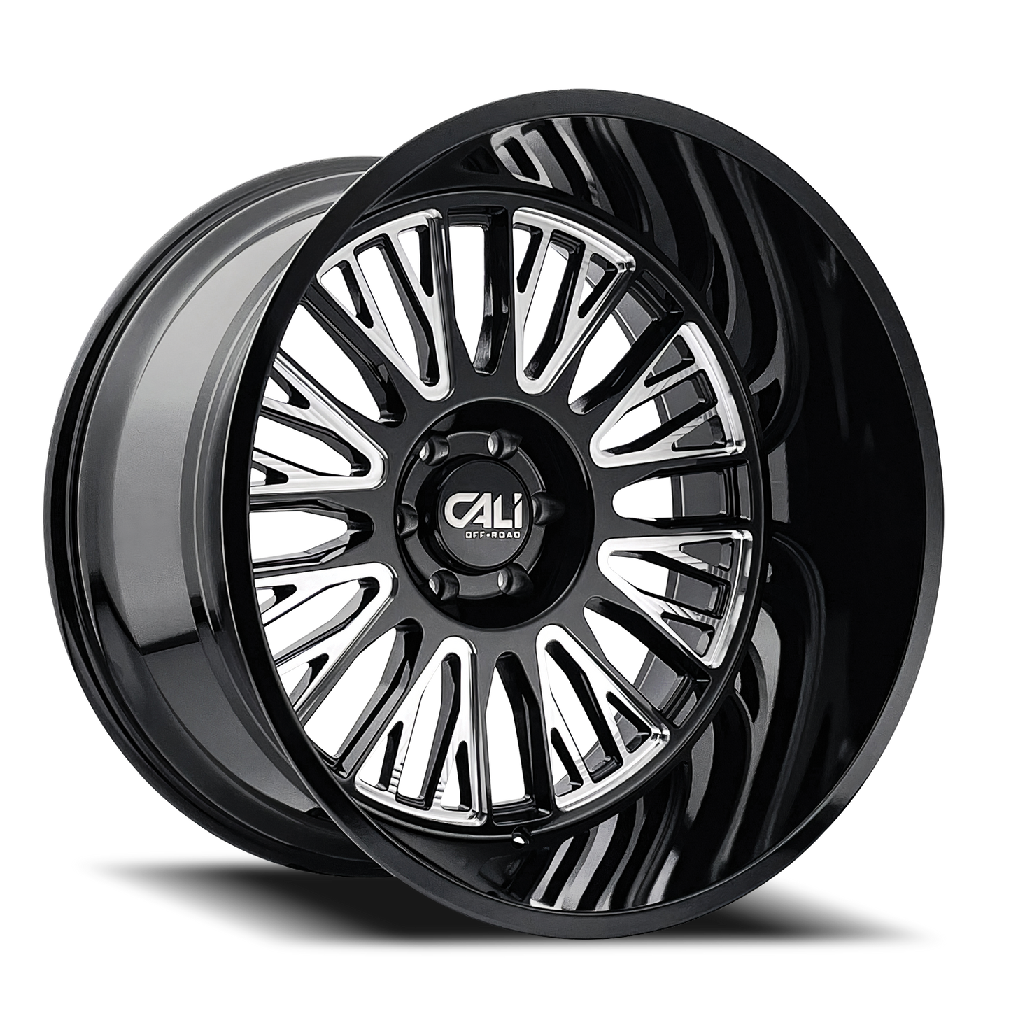 Cast Aluminum Wheels Vertex 9116 BM 22x12 Milled Gloss Black 8 On 170 Bolt Pattern -44 Offset Cali Offroad Wheels