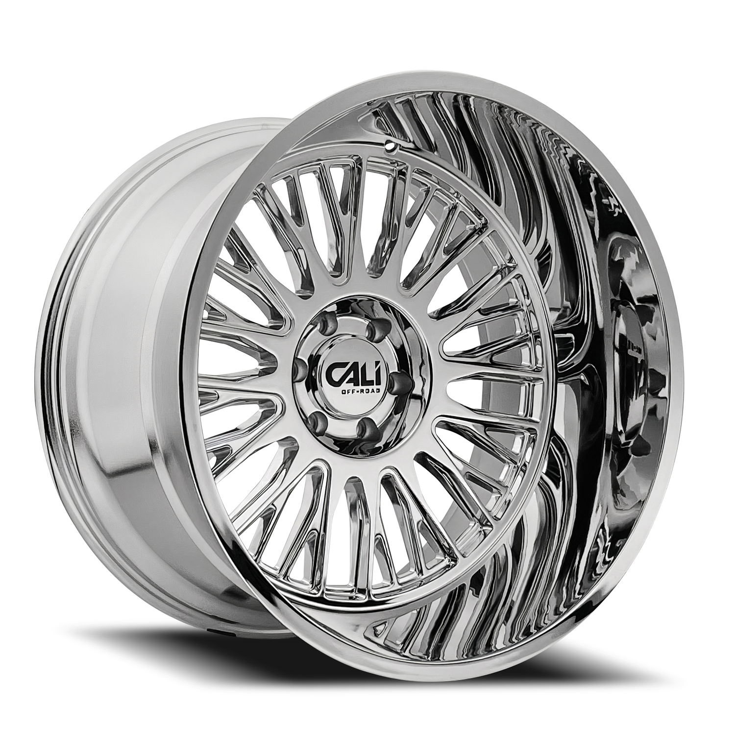 Cast Aluminum Wheels Vertex 9116 CH 22x12 Chrome 8 On 165.1 Bolt Pattern -44 Offset Cali Offroad Wheels