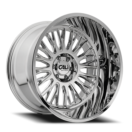 Cast Aluminum Wheels Vertex 9116 CH 22x12 Chrome 6 On 139.7 Bolt Pattern -44 Offset Cali Offroad Wheels