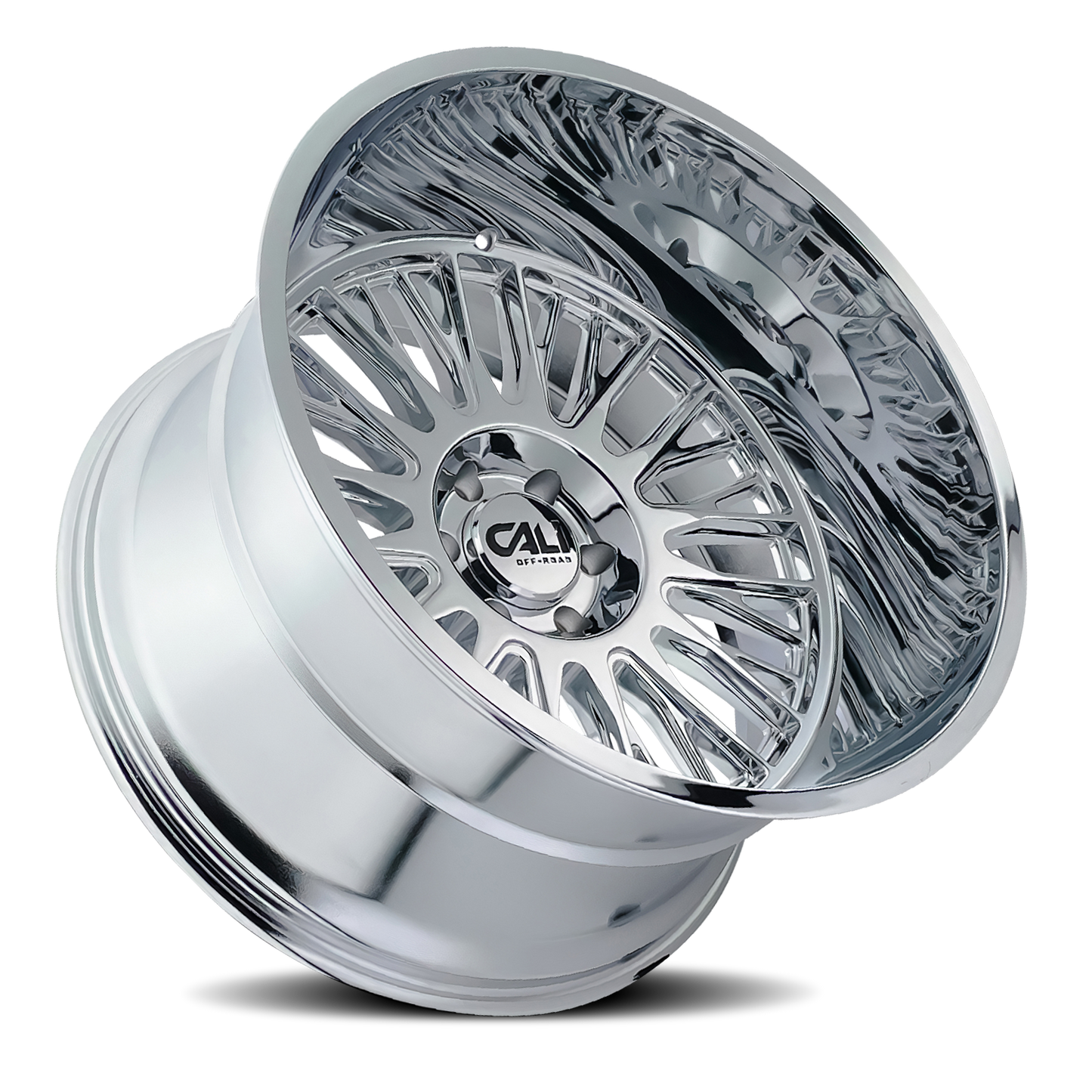 Cast Aluminum Wheels Vertex 9116 CH 24x14 Chrome 6 On 139.7 Bolt Pattern -76 Offset Cali Offroad Wheels