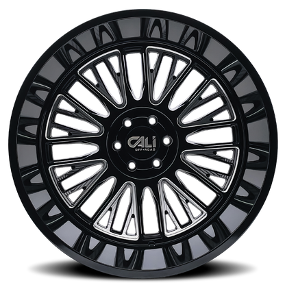Cast Aluminum Wheels Vertex 9116 BM 26x14 Milled Gloss Black 8 On 170 Bolt Pattern -76 Offset Cali Offroad Wheels