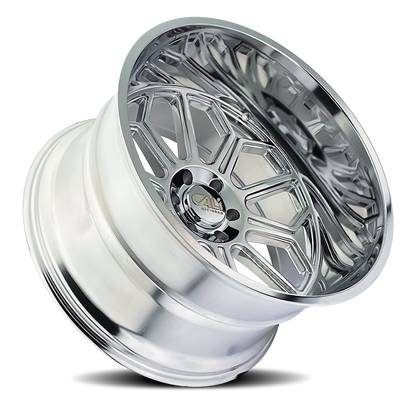 Cast Aluminum Wheels Auburn 9117 PO 20x10 Milled Spokes Polished 8 On 170 Bolt Pattern -25 Offset Cali Offroad Wheels