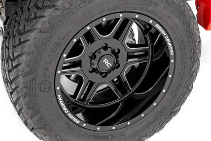 92 Series Wheel Machined One-Piece Gloss Black 22x12 8x180 -44mm Rough Country