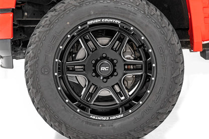 92 Series Wheel Machined One-Piece Gloss Black 22x12 8x180 -44mm Rough Country
