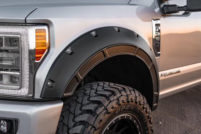 Defender Pocket Fender Flares Agate Black Ford Super Duty (17-22) Rough Country