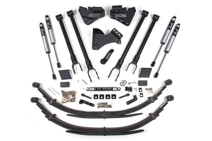 5 Inch Lift Kit w/ 4-Link Ford F250/F350 Super Duty 20-22 4WD Gas Leaf Springs Fox 2.0 Performance Shocks