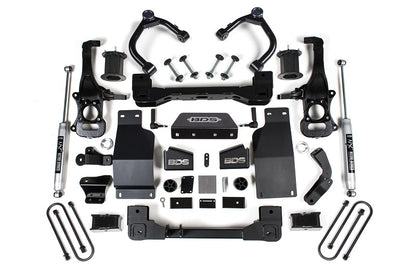 25-Up Silverado/Sierra 1500 4WD 4 Inch Suspension Lift Kit 3.0 Diesel / 2.7 Gas 3 Inch Rear Block Spacer Front Fox 2.0 PS Rear BDS Suspension