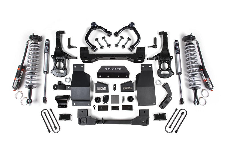 25-Up Silverado/Sierra 1500 4WD 4 Inch Suspension Lift Kit 3.0 Diesel / 2.7 Gas 3 Inch Rear Block -Fox 2.5 PES C/O Front Fox 2.0 PS Rear BDS Suspension