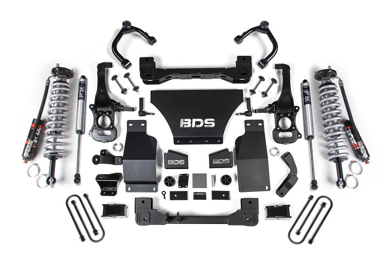 2025 Chevy TB/GMC AT4 1500 4WD 2.5 Inch Suspension Lift Kit V8 Gas 1 Inch Rear Block -Fox 2.5 PES C/O Front Fox 2.0 PS Rear BDS Suspension
