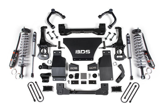 2025 Chevy TB/GMC AT4 1500 4WD 2.5 Inch Suspension Lift Kit V8 Gas 1 Inch Rear Block -Fox 2.5 PES C/O Front Fox 2.0 PS Rear BDS Suspension