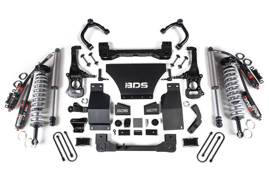 25-Up Chevy TB/GMC AT4 1500 4WD 2.5 Inch Suspension Lift Kit 3.0 Diesel / 2.7 Gas 1 Inch Rear Block -Fox 2.5 PES C/O Front Fox 2.5 PES Rear BDS Suspension